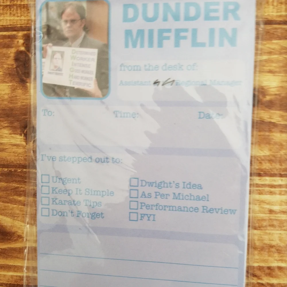 The Office Dunder Mifflin Magnetic Notepad Set NBC Universal Dwight Schrute
